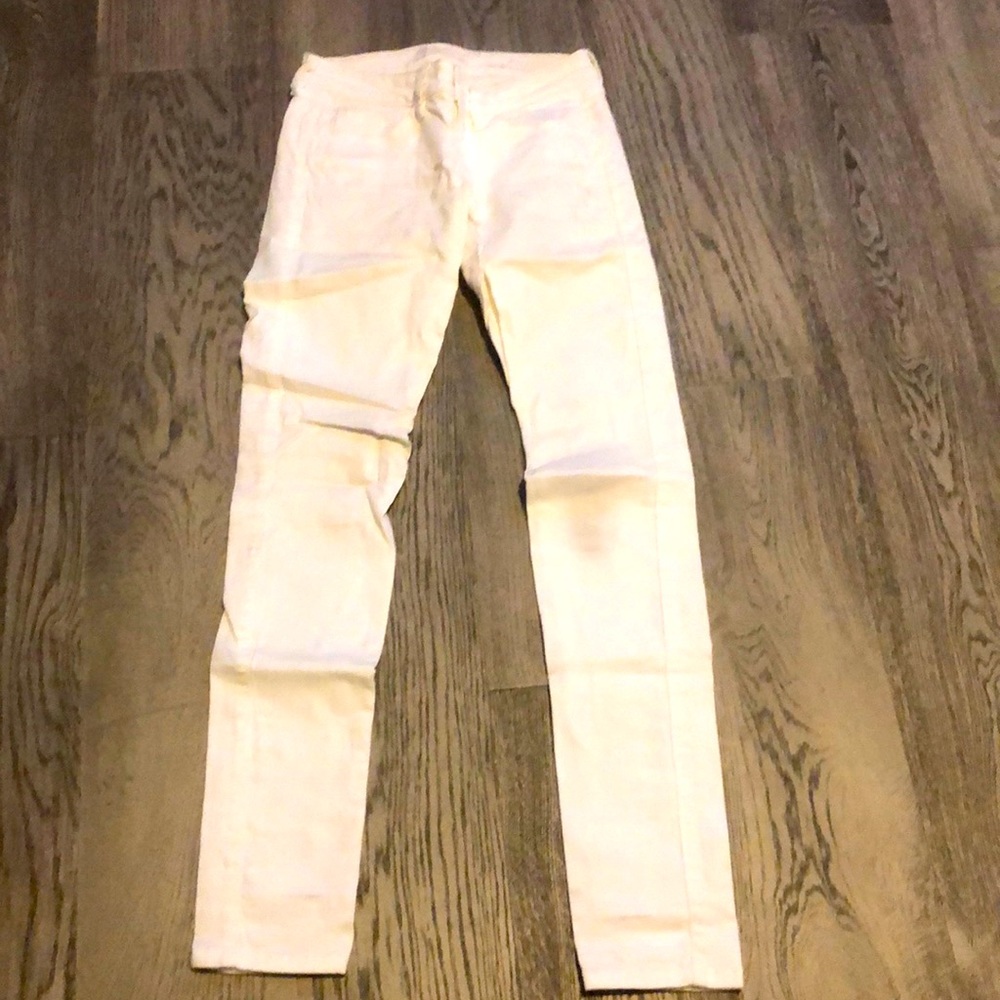 Guess? Jeans in White Distressed with Studs